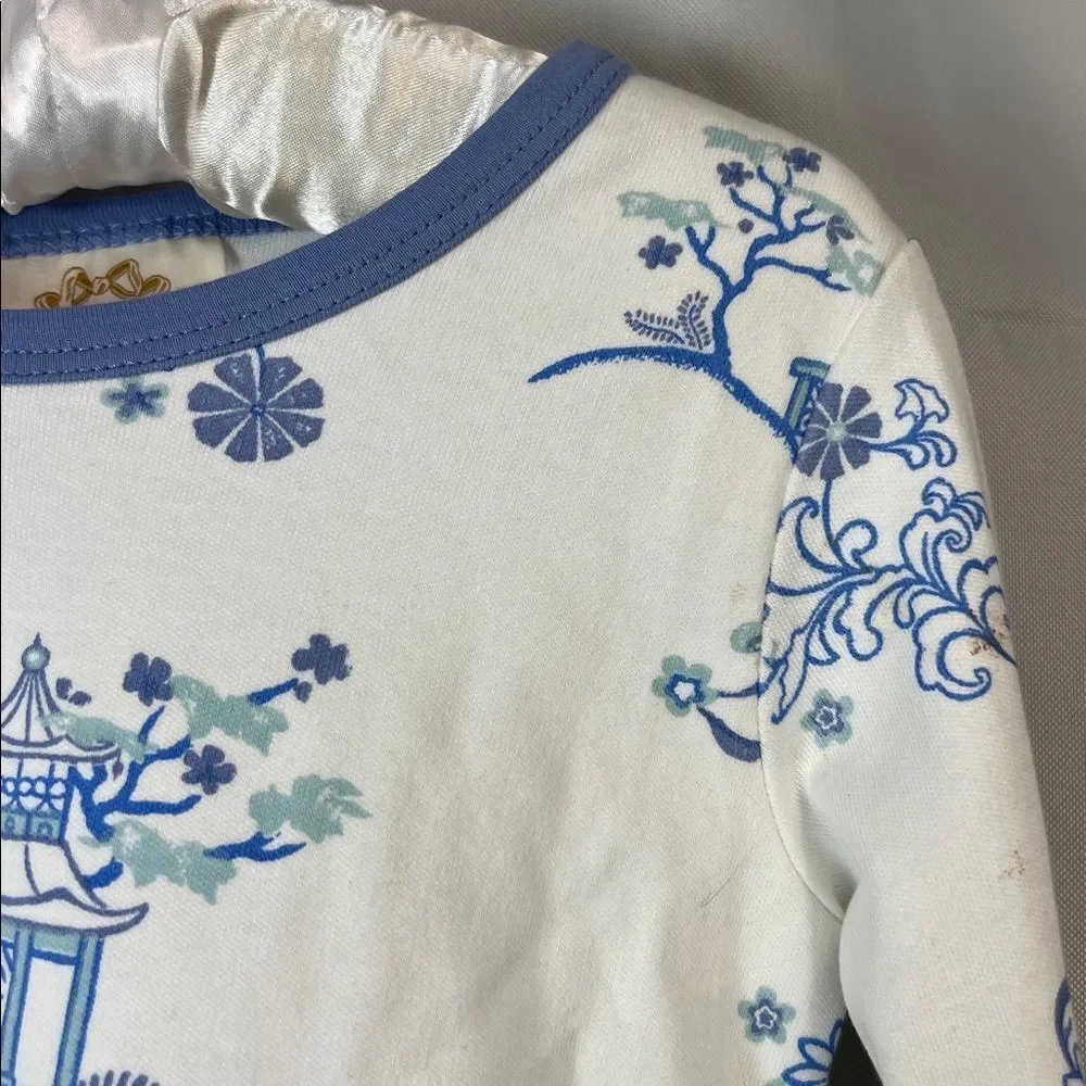 The Beaufort Bonnet Company Polly Play dress blue & white toile longsleeve dress